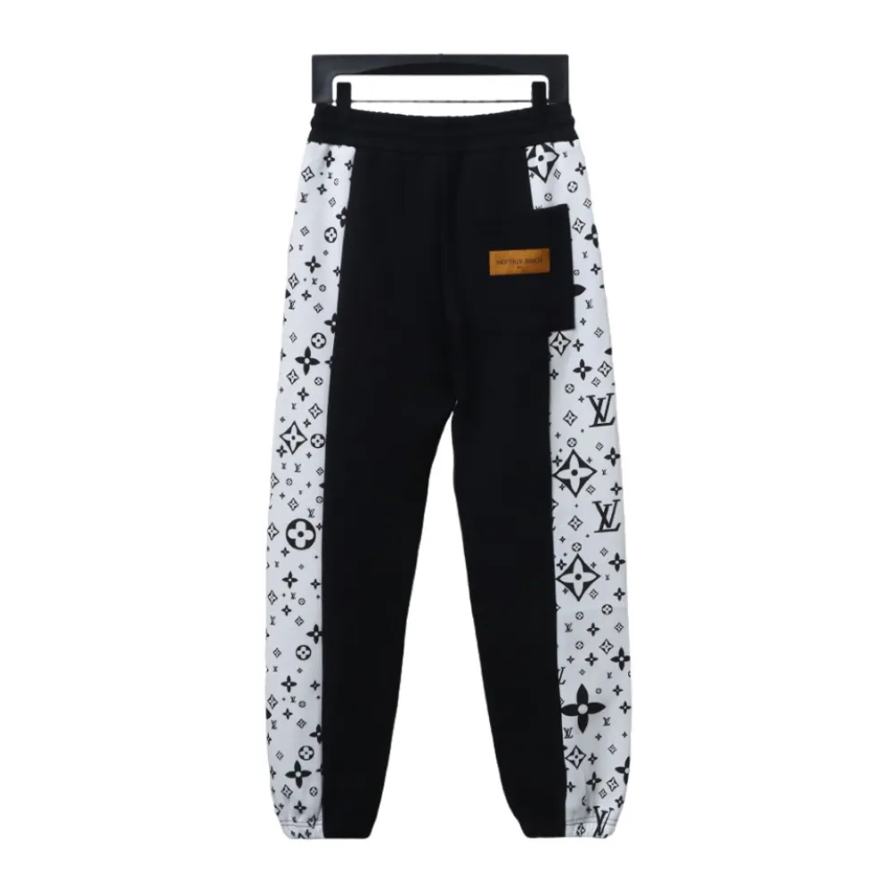  Louis Vuitton side monogram logo patchwork Pants