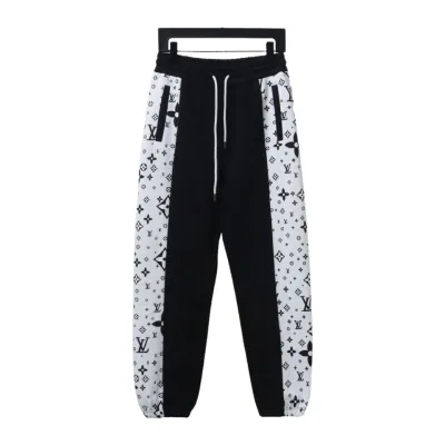  Louis Vuitton side monogram logo patchwork Pants 01