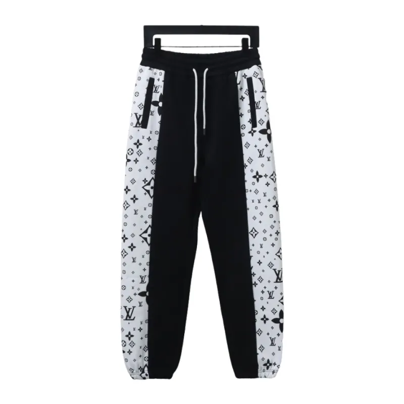  Louis Vuitton side monogram logo patchwork Pants
