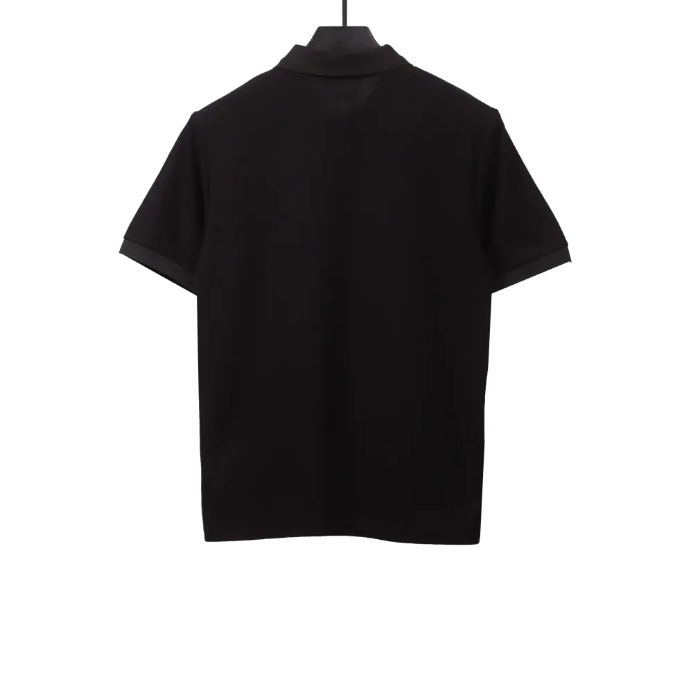  Louis Vuitton signature letter embroidery POLO black