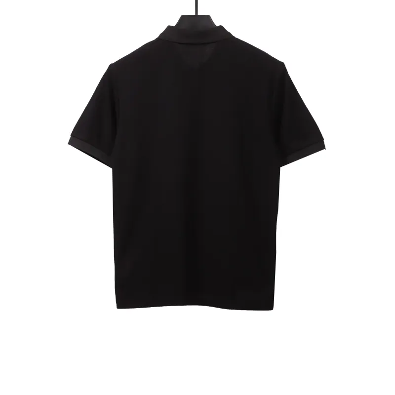  Louis Vuitton signature letter embroidery POLO black