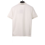 Louis Vuitton signature letter embroidery POLO white