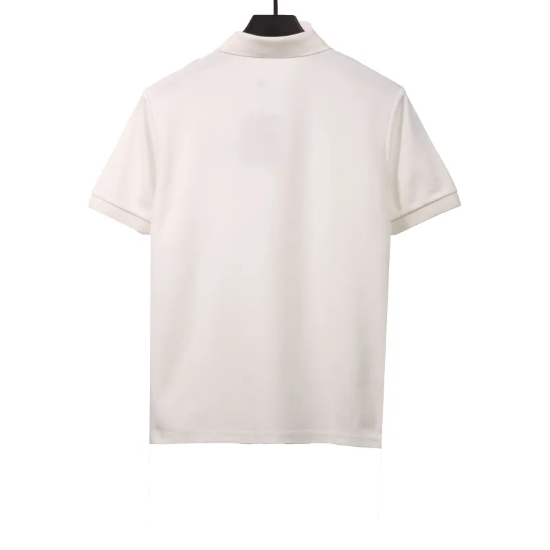  Louis Vuitton signature letter embroidery POLO white