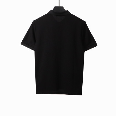  Louis Vuitton small logo embroidery POLO black 02