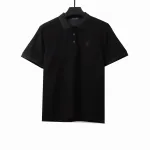 Louis Vuitton small logo embroidery POLO black