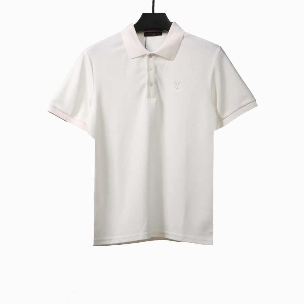 Louis Vuitton small logo embroidery POLO white