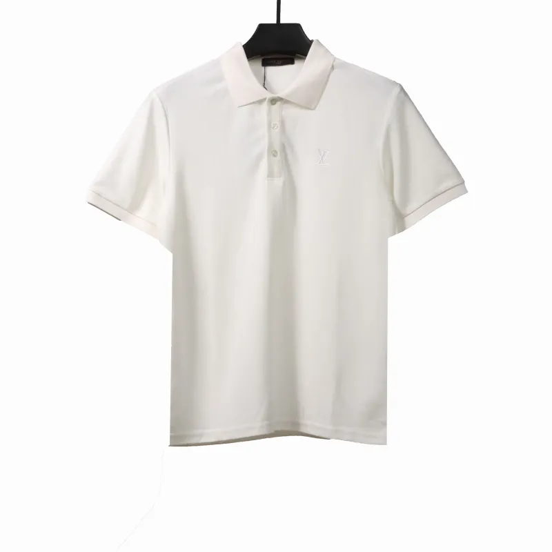  Louis Vuitton small logo embroidery POLO white