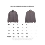 Louis Vuitton solid color cuff letter jacquard logo round neck sweater 2