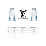 Louis Vuitton starry sky spray blue and white gradient Jeans