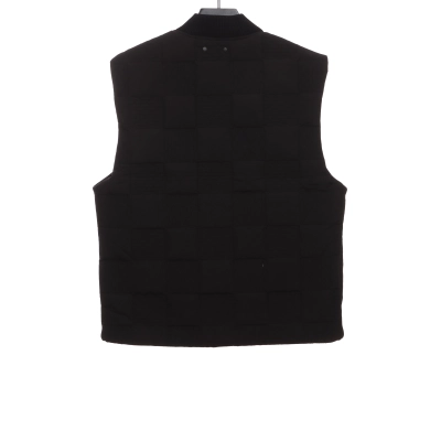  Louis Vuitton three-dimensional checkerboard cotton Vest Down Jacket black 02