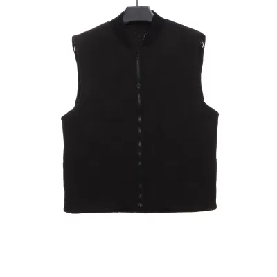Louis Vuitton three-dimensional checkerboard cotton Vest Down Jacket black 01