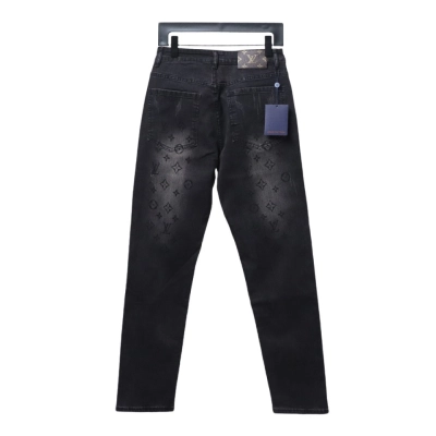 Louis Vuitton washed monogram torn Jeans 02