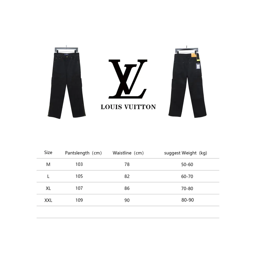  Louis Vuitton white embossed Jeans work pants