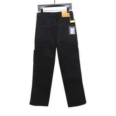 Louis Vuitton white embossed Jeans work pants 02