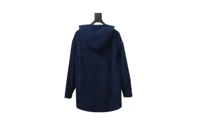  Balenciaga23AW flannel plaid hooded jacket 02