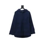  Balenciaga23AW flannel plaid hooded jacket