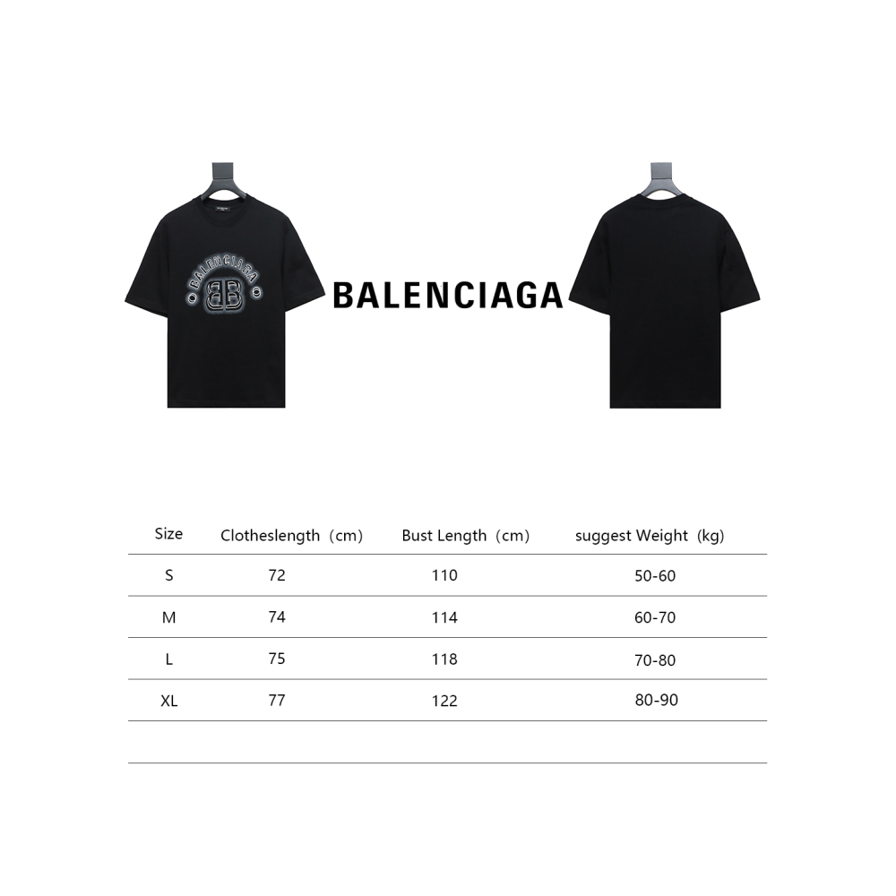 Balenciaga 24ss 3D Stereo Letter Printed T-Shirts 1