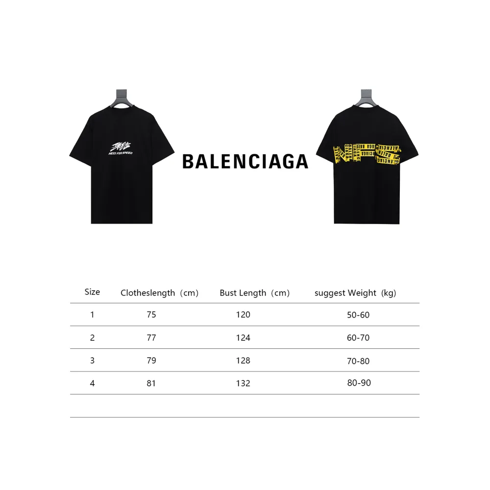  Balenciaga 24ss Gathering Print Back Tape Printed T-Shirts 2