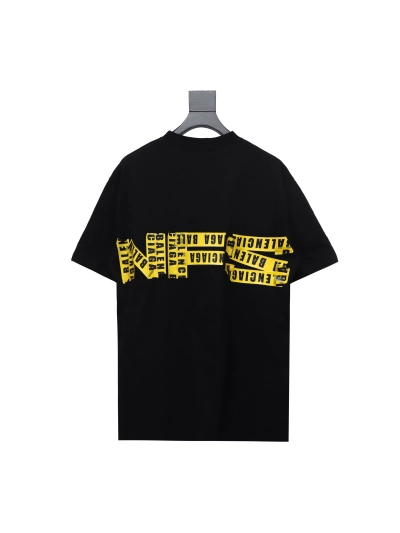  Balenciaga 24ss Gathering Print Back Tape Printed T-Shirts 2 02