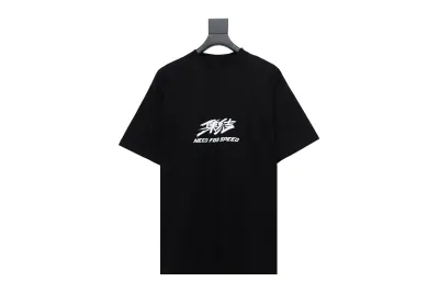 Balenciaga 24ss Gathering Print Back Tape Printed T-Shirts 2 01