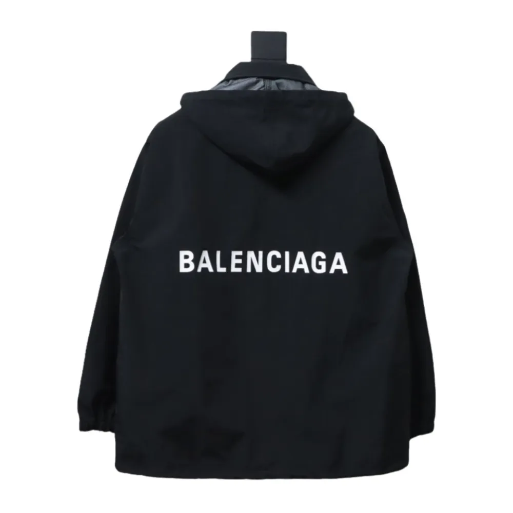 Balenciaga BLCG 23 hooded stand-up collar with letters on the back Windbreaker Jacket 1