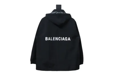  Balenciaga BLCG 23 hooded stand-up collar with letters on the back Windbreaker Jacket 1 02