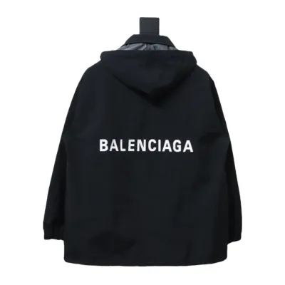 Balenciaga BLCG 23 hooded stand-up collar with letters on the back Windbreaker Jacket 1 02