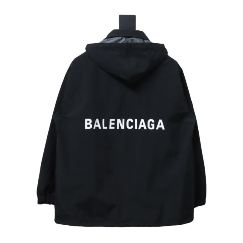  Balenciaga BLCG 23 hooded stand-up collar with letters on the back Windbreaker Jacket 1