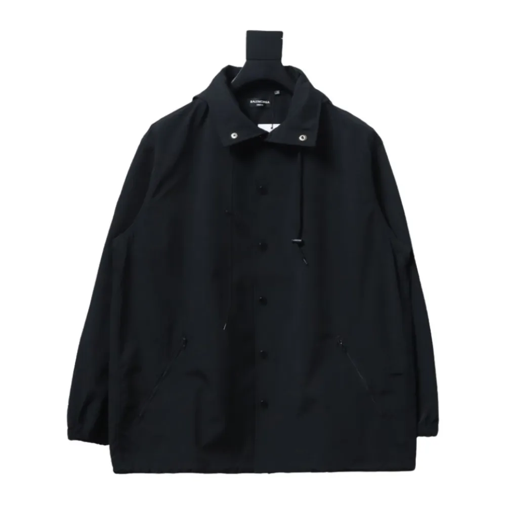 Balenciaga BLCG 23 hooded stand-up collar with letters on the back Windbreaker Jacket 1