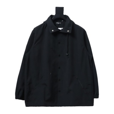  Balenciaga BLCG 23 hooded stand-up collar with letters on the back Windbreaker Jacket 1 01