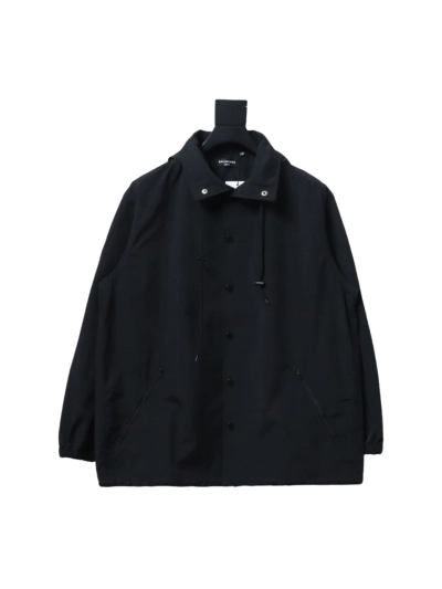  Balenciaga BLCG 23 hooded stand-up collar with letters on the back Windbreaker Jacket 1 01