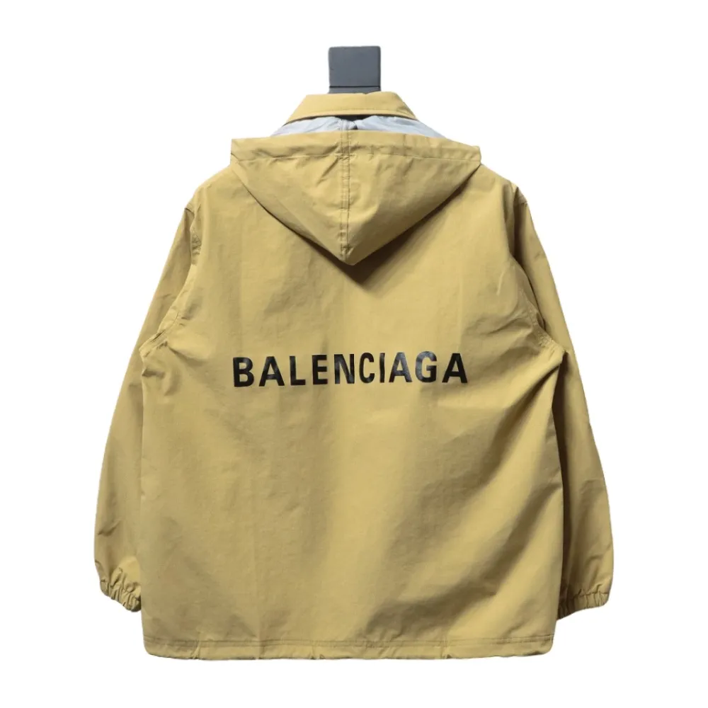 Balenciaga BLCG 23 hooded stand-up collar with letters on the back Windbreaker Jacket 2