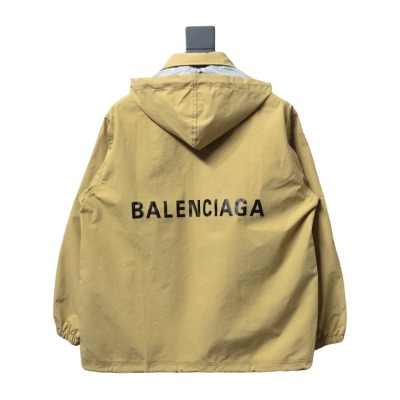  Balenciaga BLCG 23 hooded stand-up collar with letters on the back Windbreaker Jacket 2 02