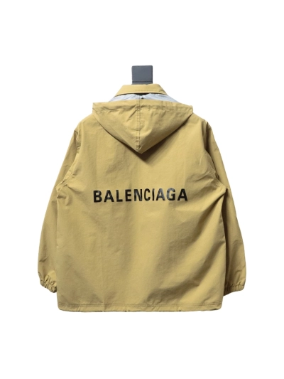  Balenciaga BLCG 23 hooded stand-up collar with letters on the back Windbreaker Jacket 2 02