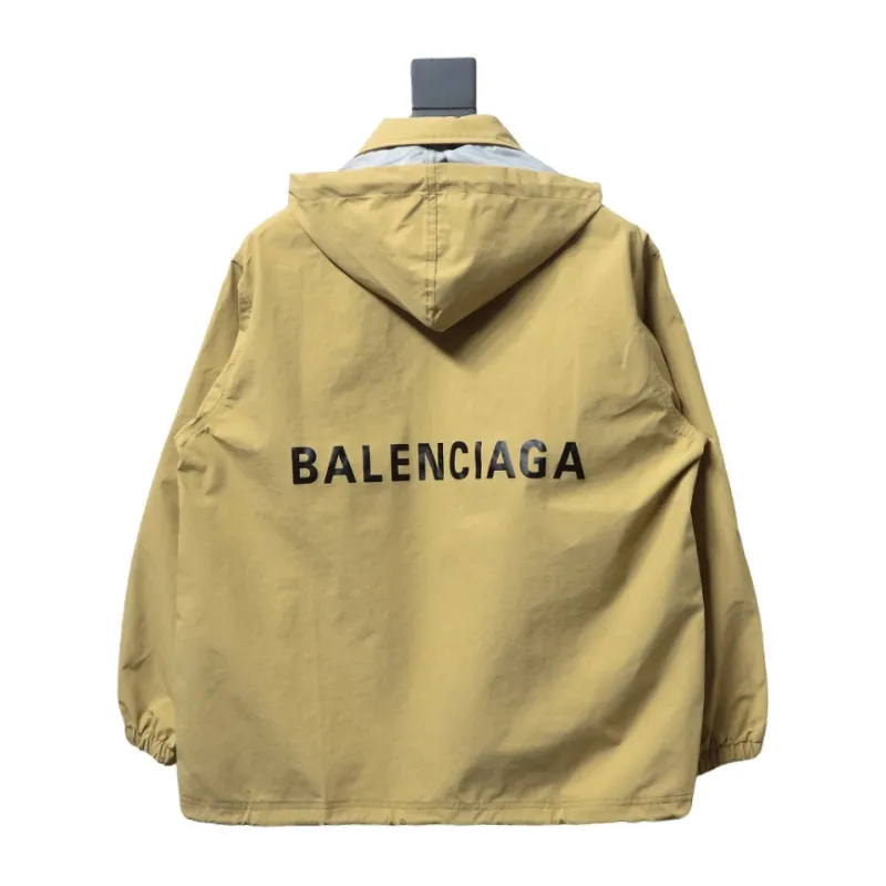 Balenciaga BLCG 23 hooded stand-up collar with letters on the back Windbreaker Jacket 2
