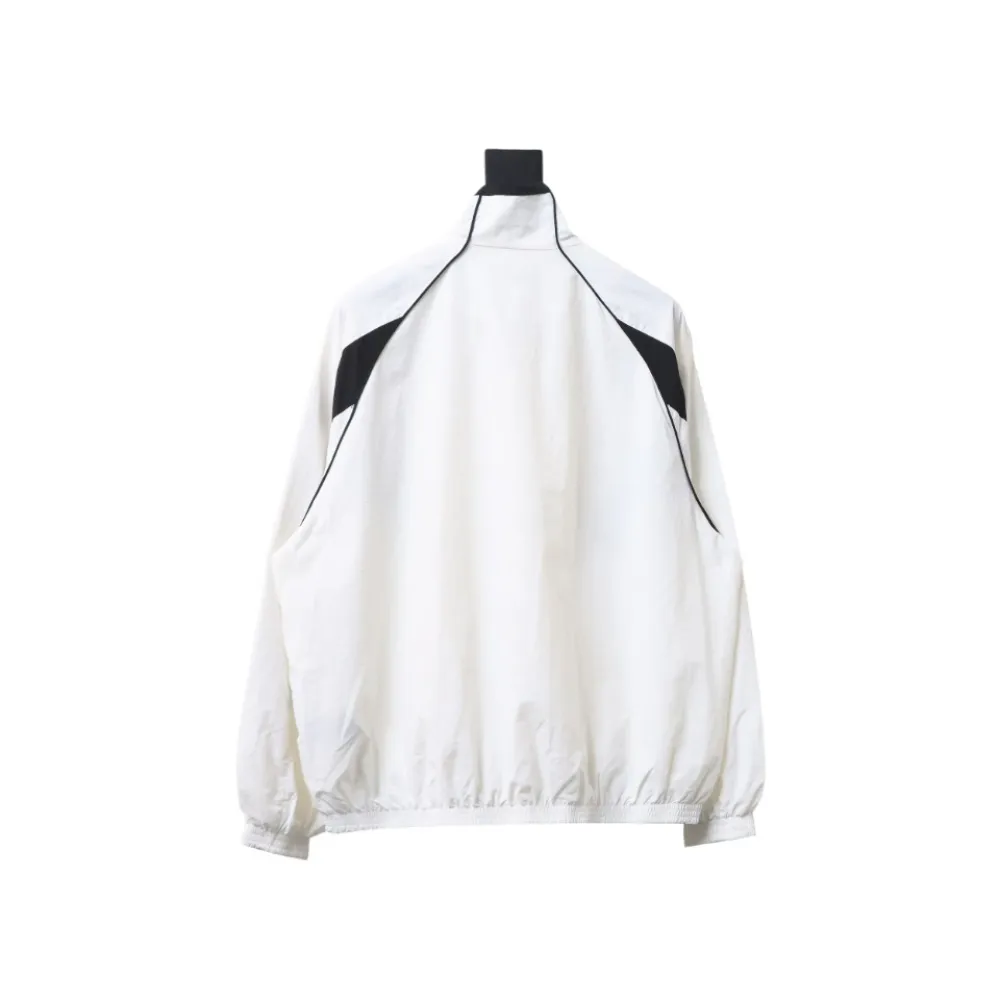 Balenciaga BLCG 24FW catwalk style 3B red and white splicing sports suit jacket