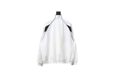  Balenciaga BLCG 24FW catwalk style 3B red and white splicing sports suit jacket 02