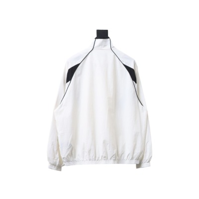  Balenciaga BLCG 24FW catwalk style 3B red and white splicing sports suit jacket 02