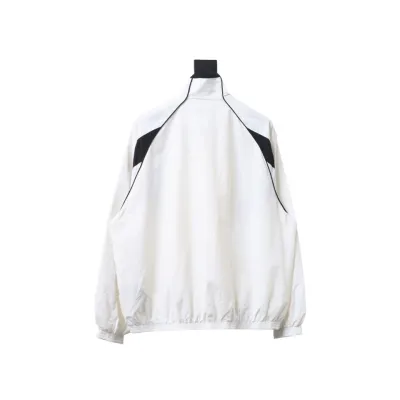 Balenciaga BLCG 24FW catwalk style 3B red and white splicing sports suit jacket 02