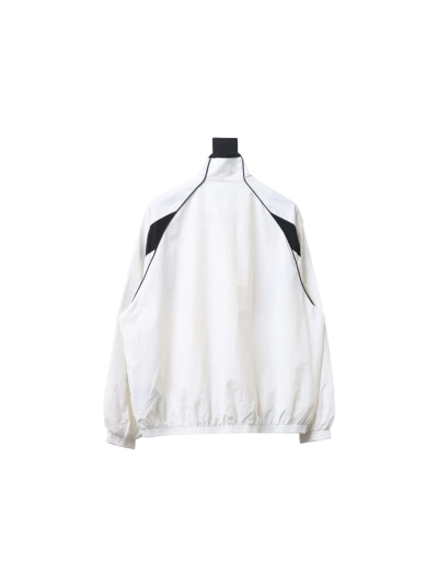  Balenciaga BLCG 24FW catwalk style 3B red and white splicing sports suit jacket 02