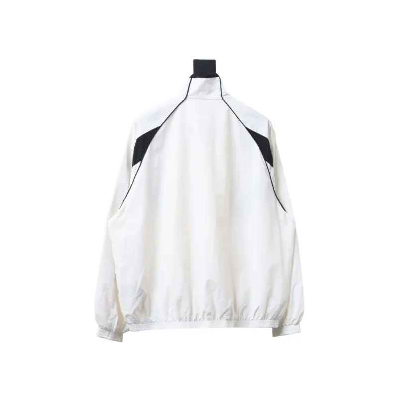 Balenciaga BLCG 24FW catwalk style 3B red and white splicing sports suit jacket