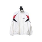  Balenciaga BLCG 24FW catwalk style 3B red and white splicing sports suit jacket