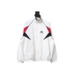 Balenciaga BLCG 24FW catwalk style 3B red and white splicing sports suit jacket