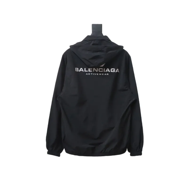 Balenciaga BLCG 24FW IB logo laser reflective print waterproof Windbreaker Jacket