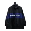 Balenciaga BLCG 57 black and blue patchwork slogan Windbreaker Jacket