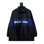 Balenciaga BLCG 57 black and blue patchwork slogan Windbreaker Jacket