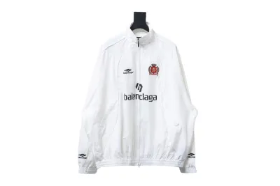  Balenciaga BLCG 76 Manchester United embroidered welt Windbreaker Jacket 01