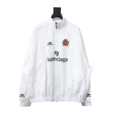 Balenciaga BLCG 76 Manchester United embroidered welt Windbreaker Jacket 01