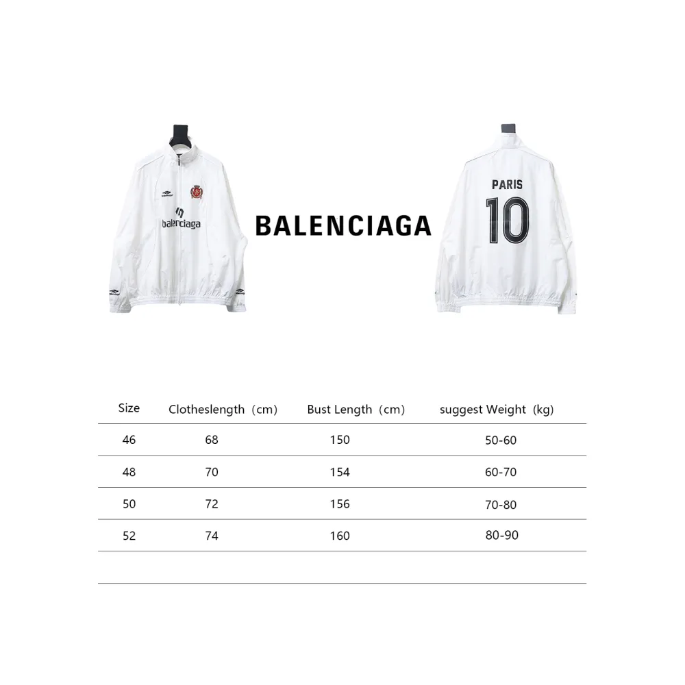 Balenciaga BLCG 76 Manchester United embroidered welt Windbreaker Jacket