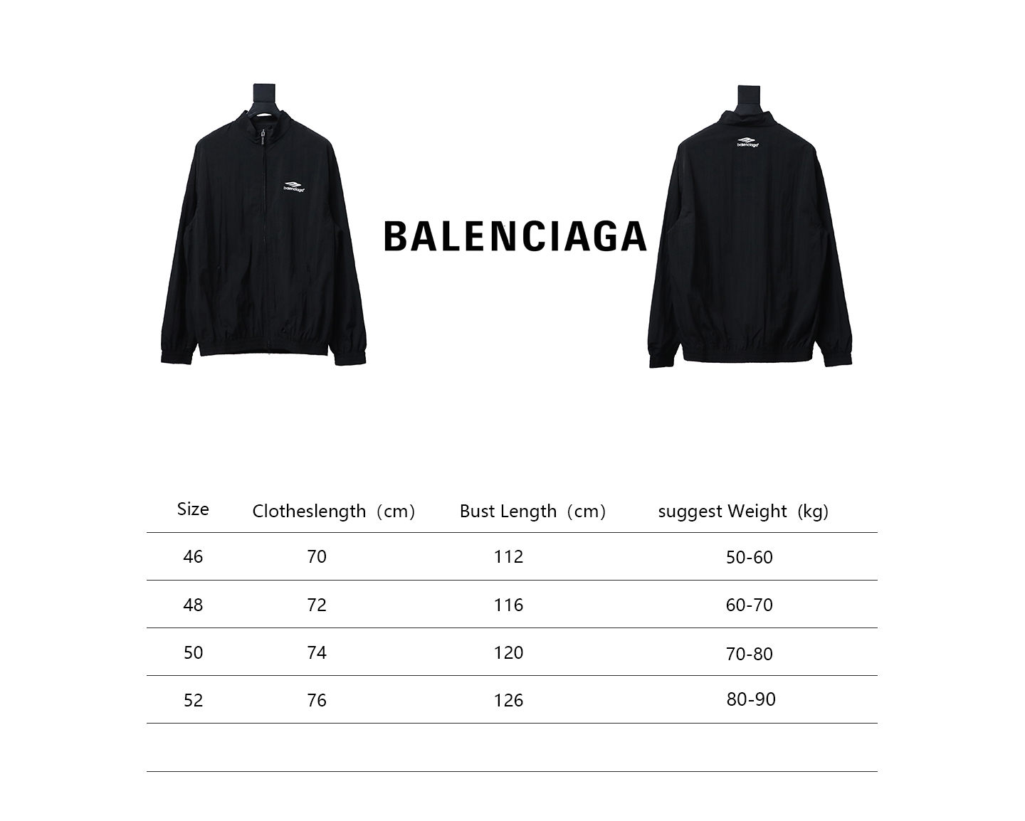 Balenciaga BLCG catwalk style 3B embroidered all black sports suit jacket